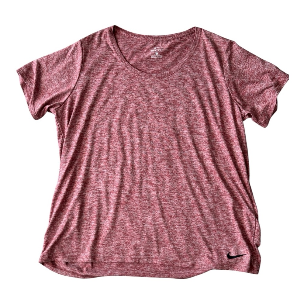 Nike Women's Red Heathered Short Sleeve Tee Dri-fit Size 1X